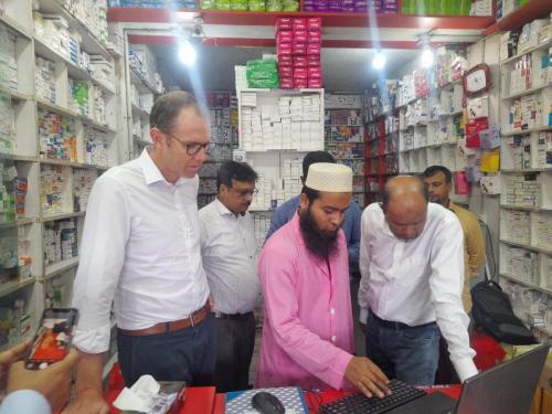 The FCDO team visited Model Medicine Shop in Barishal District. 